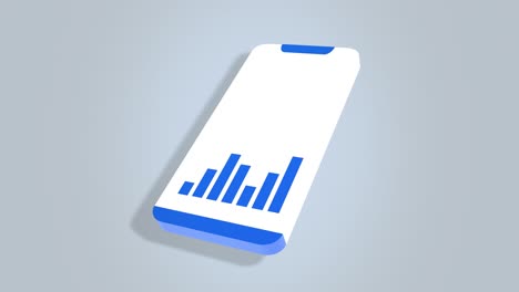 Statistiken-Balkendiagramm-Diagramm-Blaue-Spalten-Bildschirm-Telefon